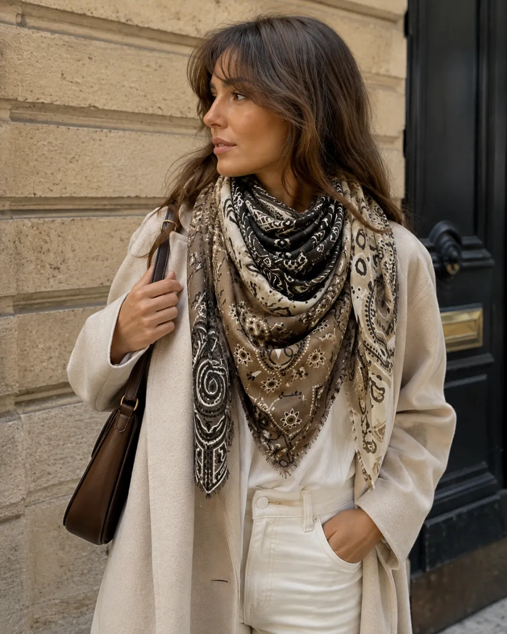 Large Bandana Print Scarf