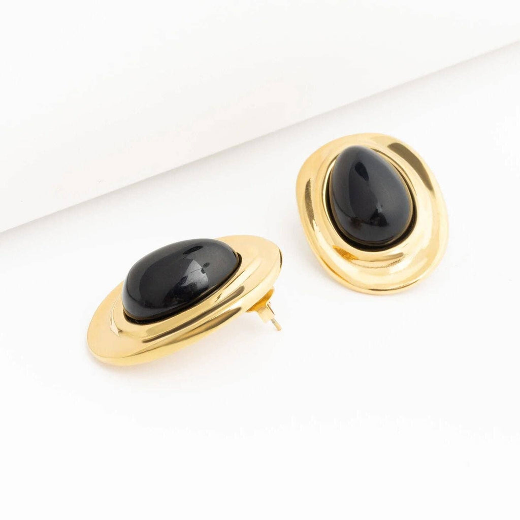 18K Gold PVD Statement Stud Earrings