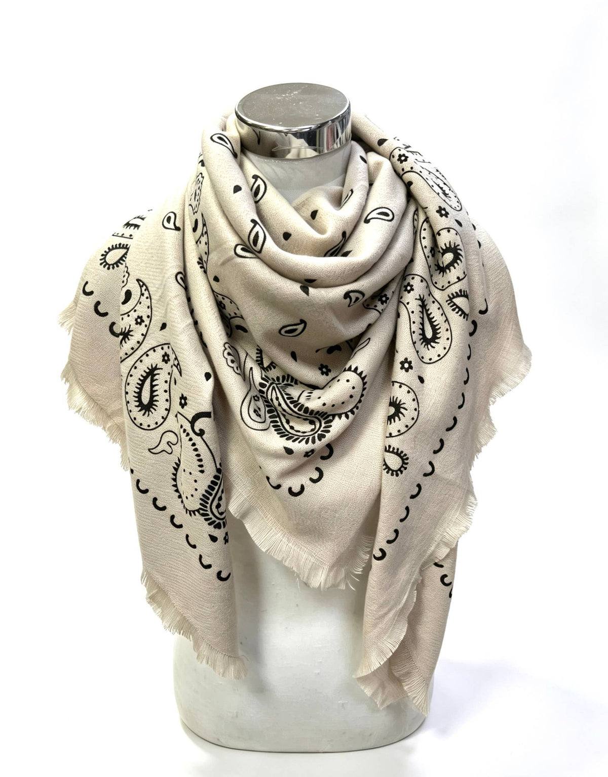 Large wool square bandana