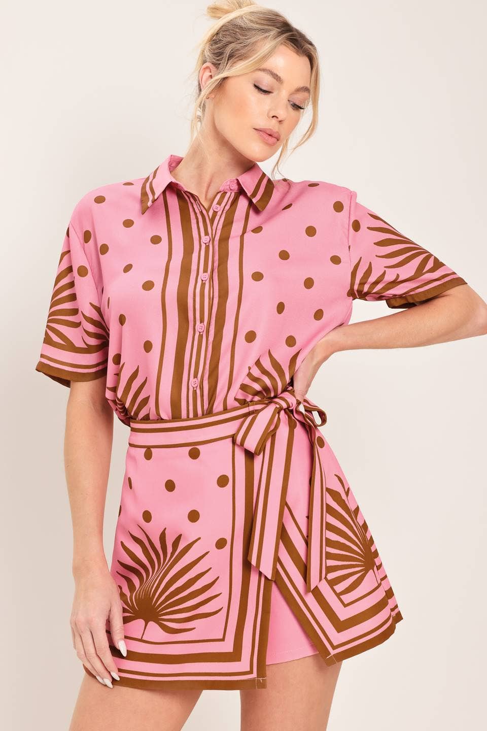 Flora print skort