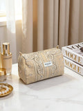 Bandana print makeup bag