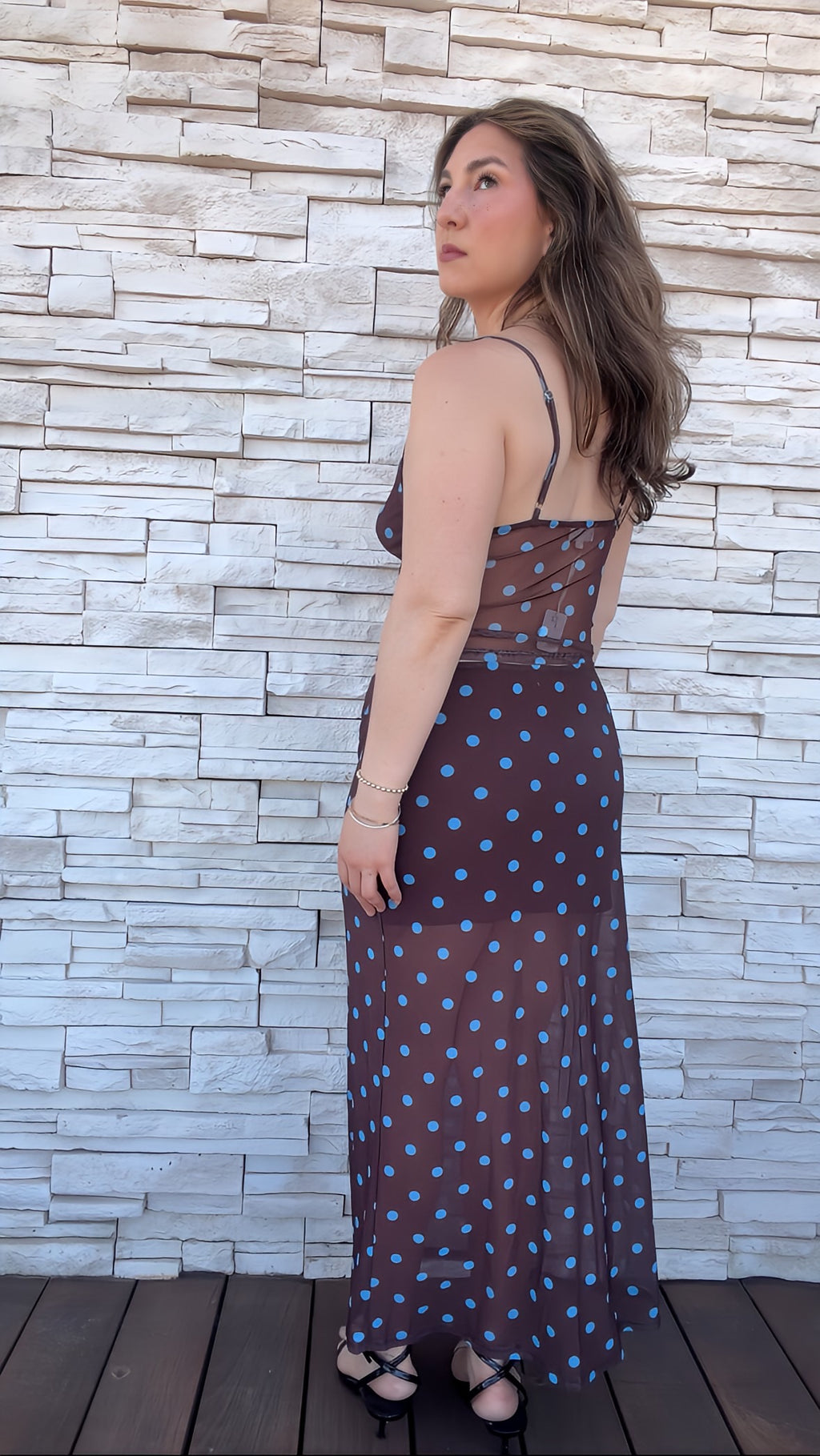 Rachel Mesh Polka Dot Skirt Set