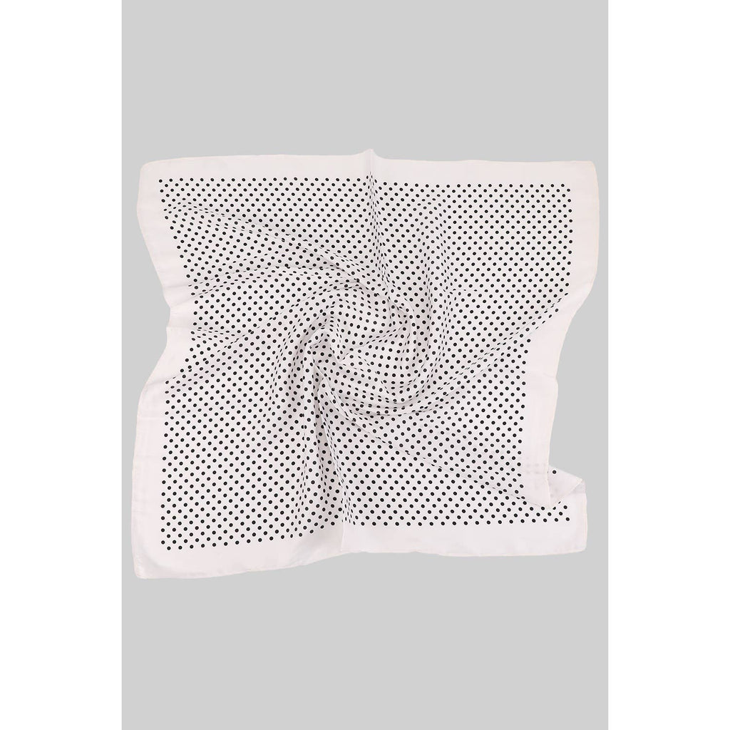 SILKY SOFT POLKA DOT PATTERN SQUARE SCARF
