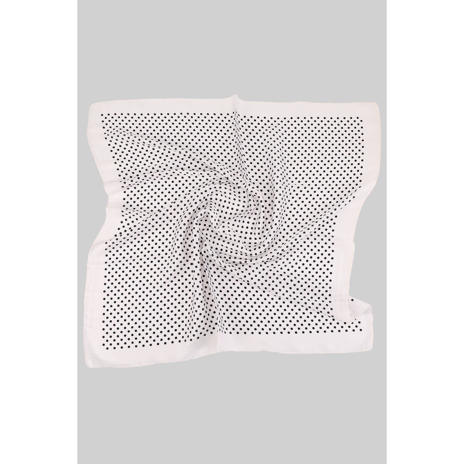 SILKY SOFT POLKA DOT PATTERN SQUARE SCARF