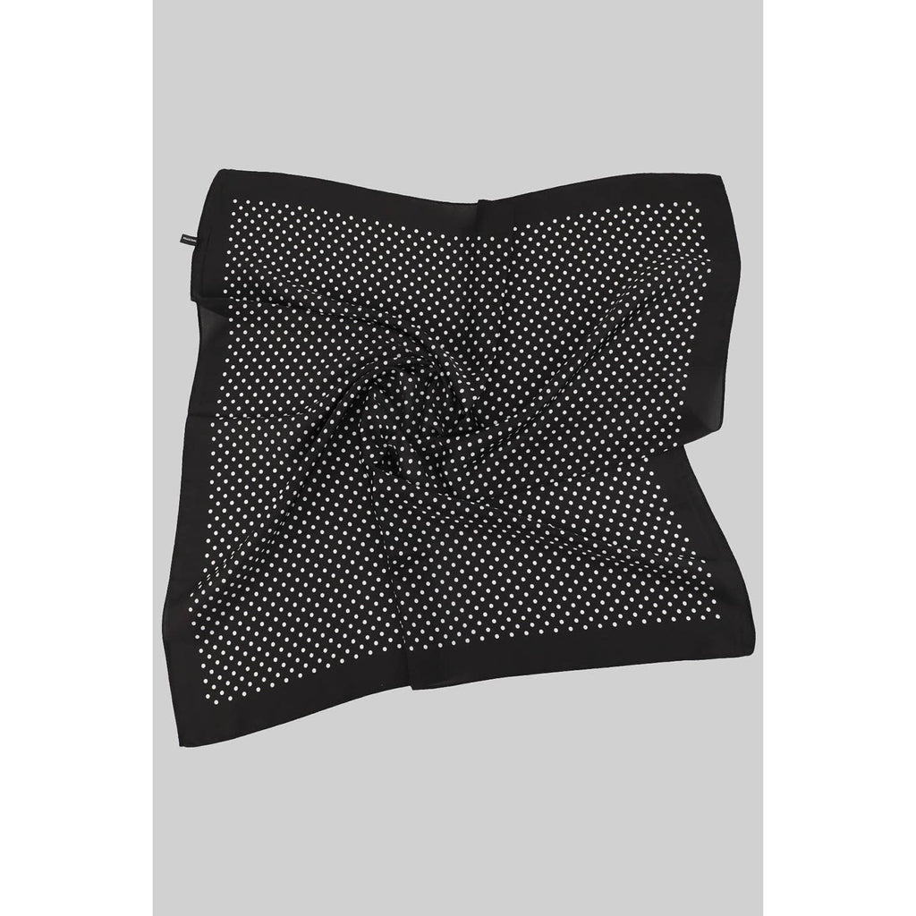 SILKY SOFT POLKA DOT PATTERN SQUARE SCARF