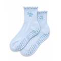 Something Blue Champagne Embroidery Bridal Pilates Grip Sock
