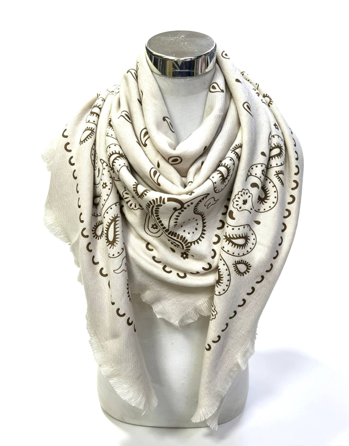 Large wool square bandana