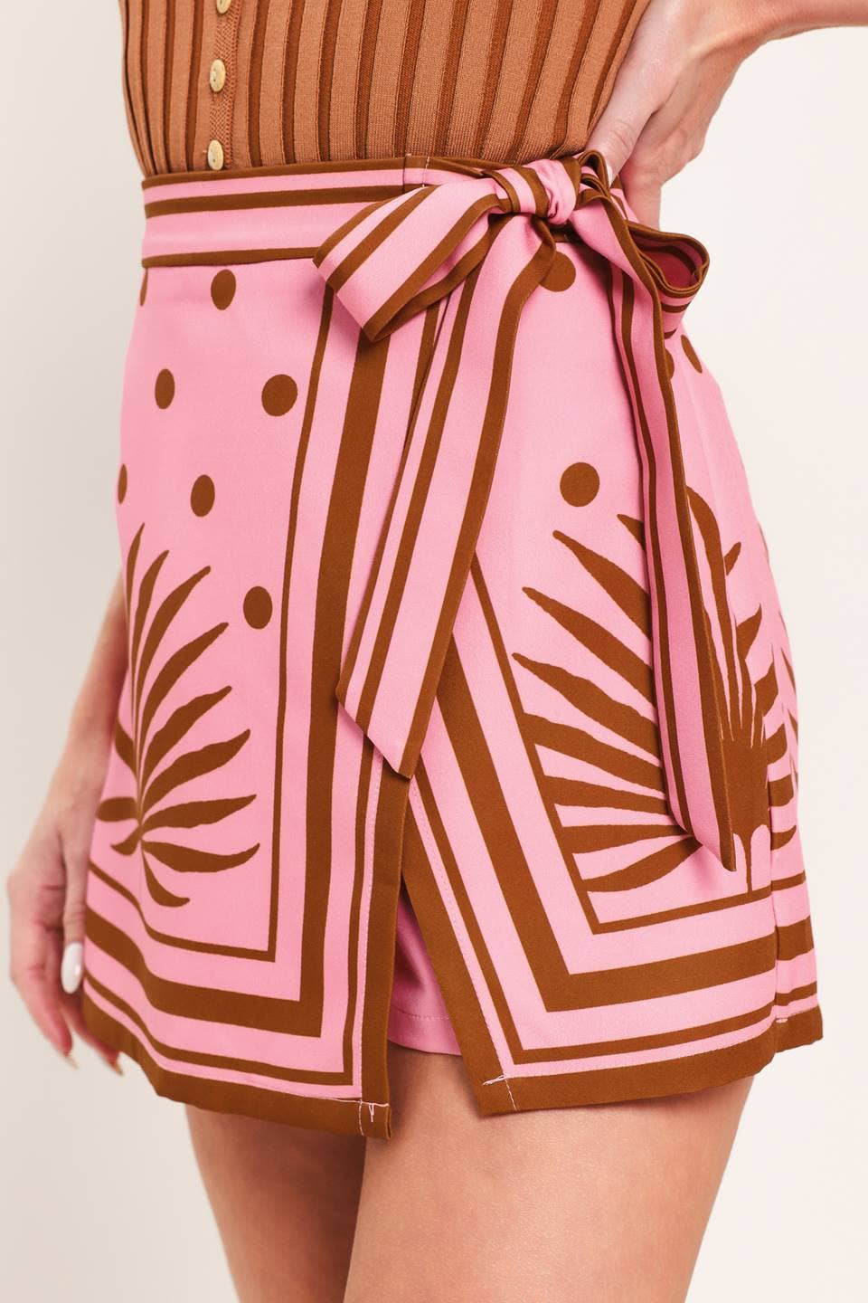 Flora print skort
