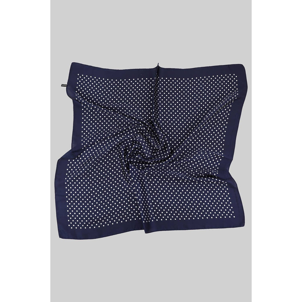 SILKY SOFT POLKA DOT PATTERN SQUARE SCARF