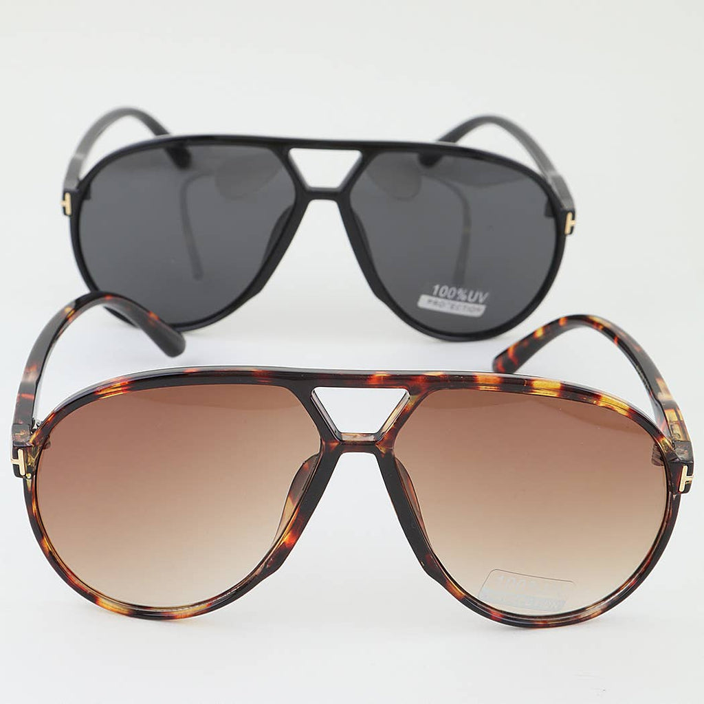 Modern Gradient Round Aviator Sunglasses