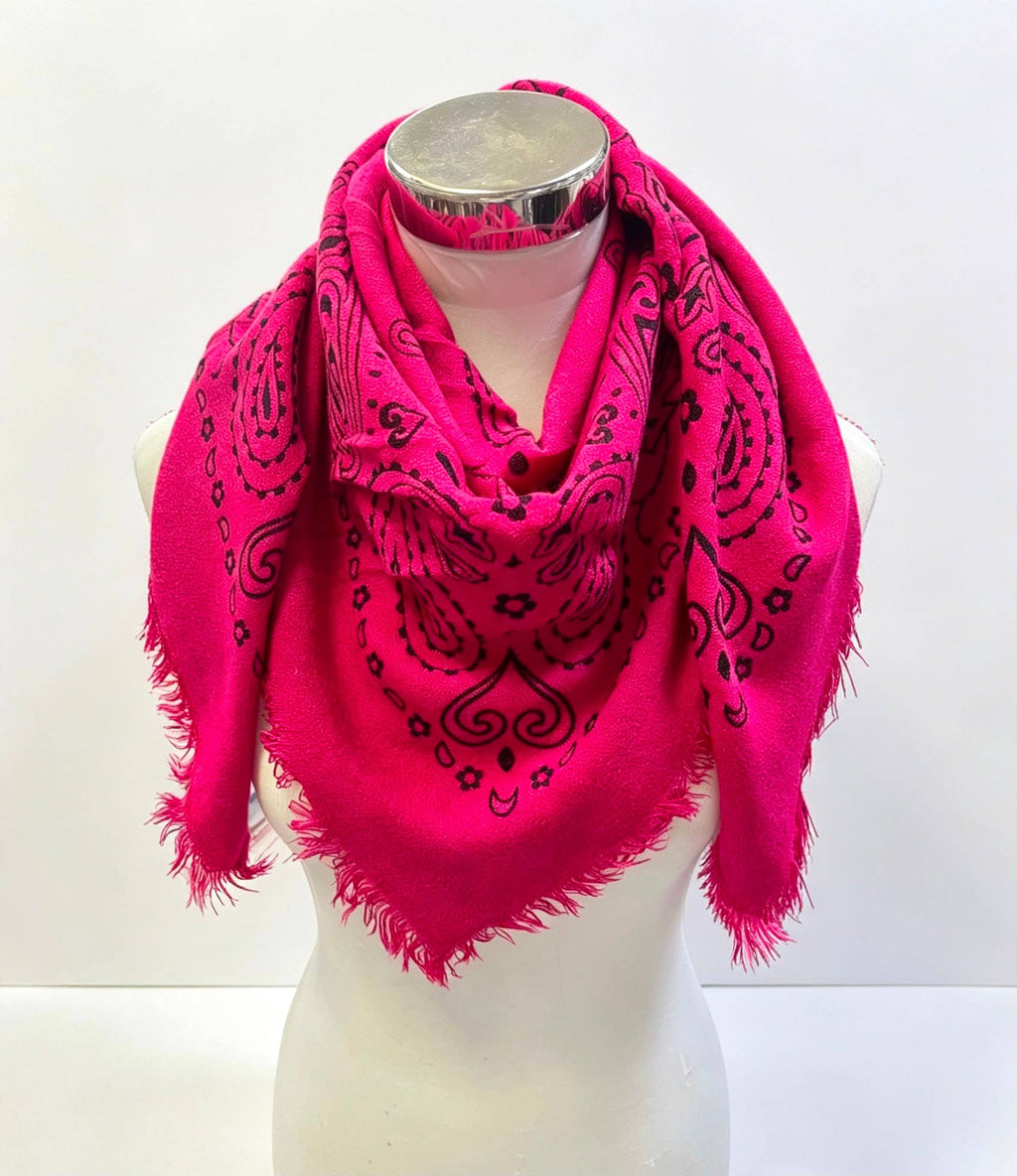 Square Paisley Wool Scarf