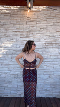 Rachel Mesh Polka Dot Skirt Set