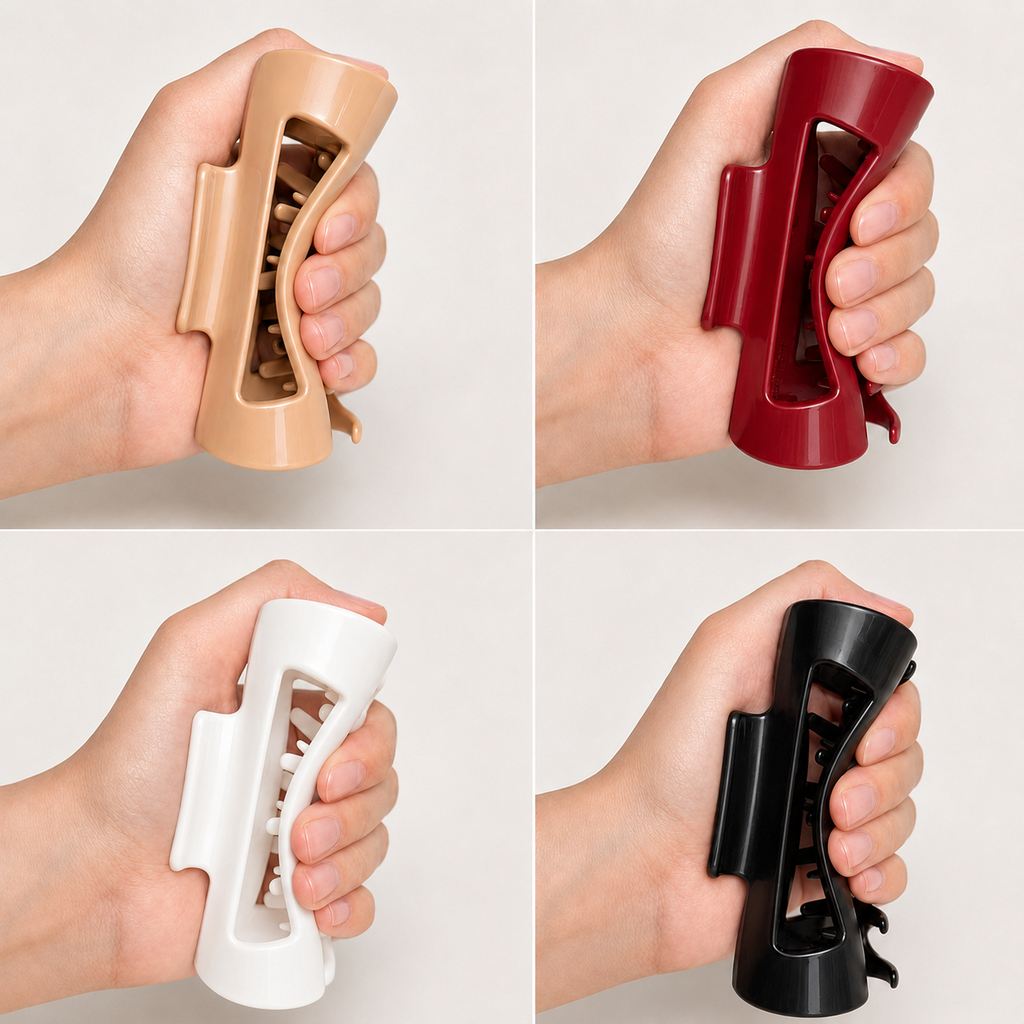 Soft Silicone Open-Center Hair Claw Clips