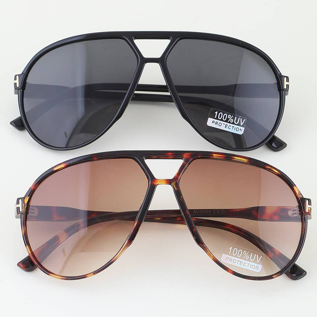 Modern Gradient Round Aviator Sunglasses