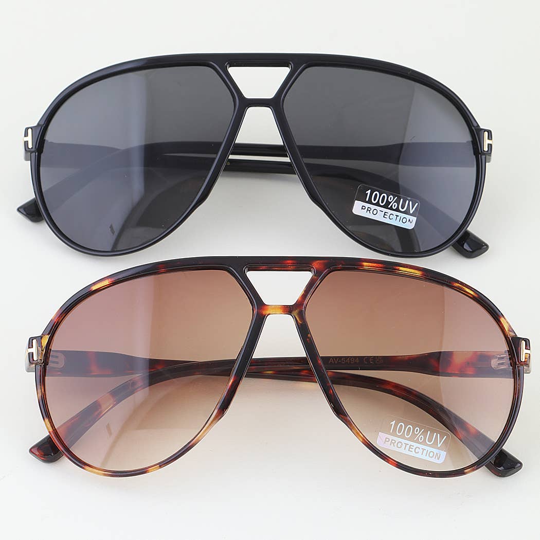 Modern Gradient Round Aviator Sunglasses