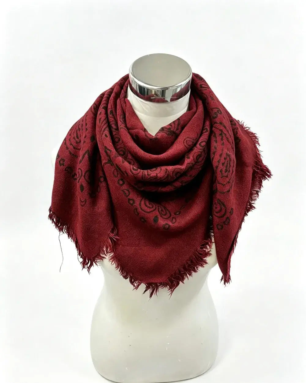 Square Paisley Wool Scarf