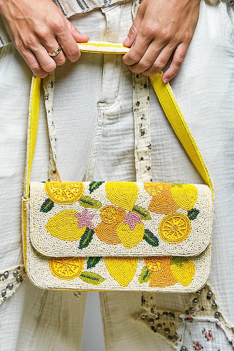 PREORDER: Beaded lemon Bag