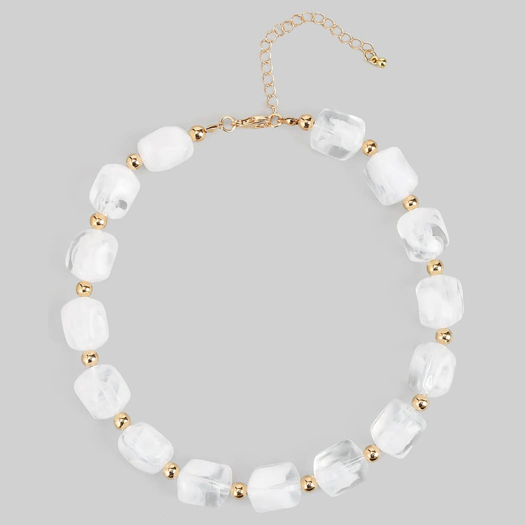 LUXURIOUS RESIN ACRYLIC LINK NECKLACE