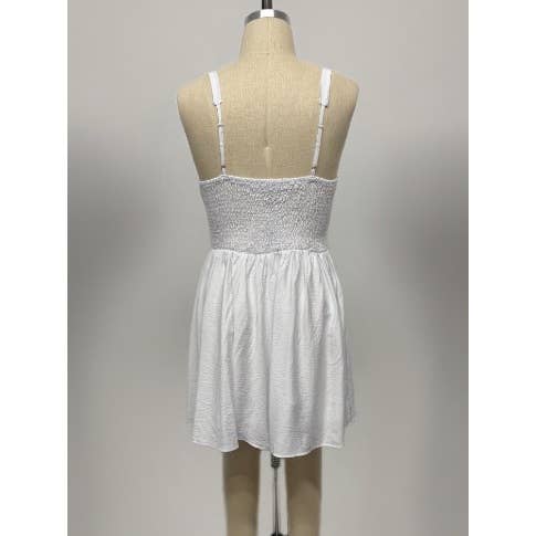 PLUS SIZE SWEETHEART NECK LACE TRIM FLARE MINI DRESS