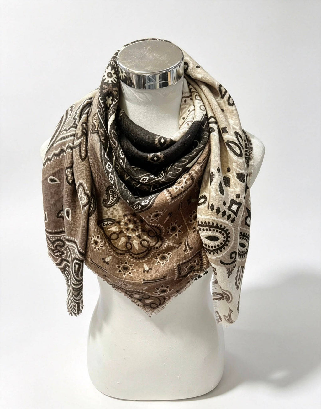 Large Bandana Print Scarf