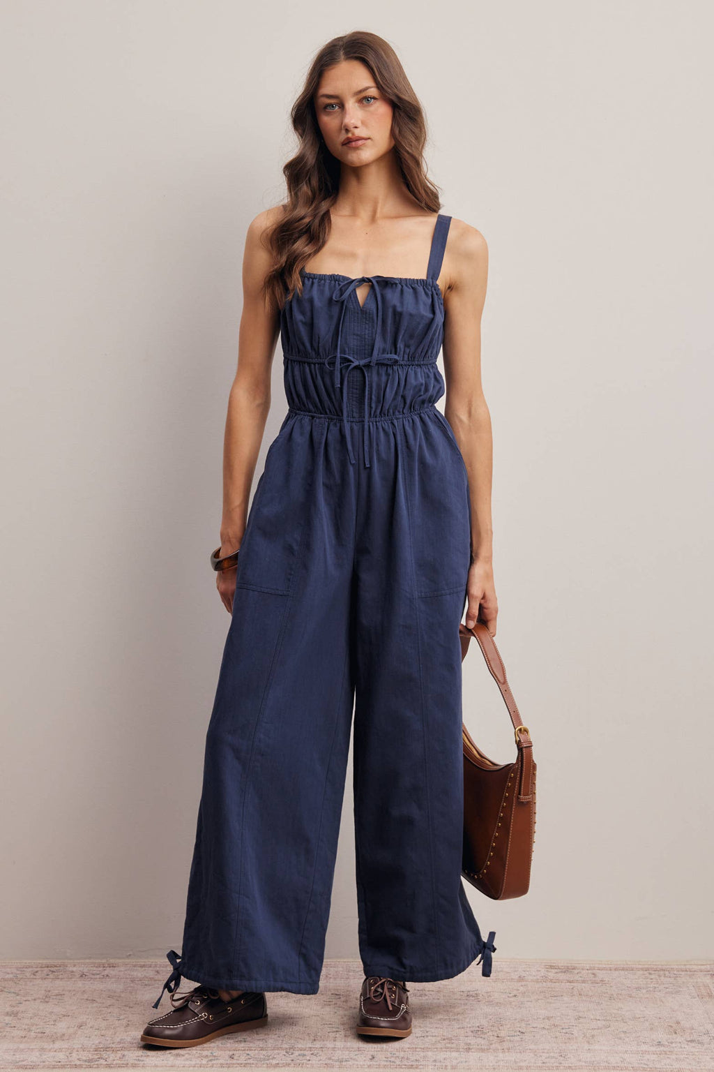 Tie-Front Wide Leg Jumpsuit FRP0005