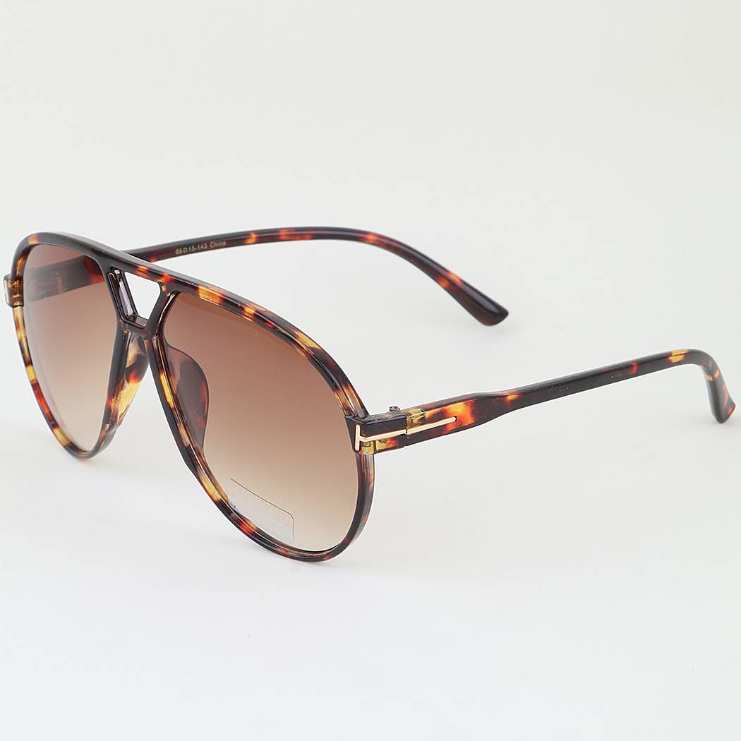 Modern Gradient Round Aviator Sunglasses