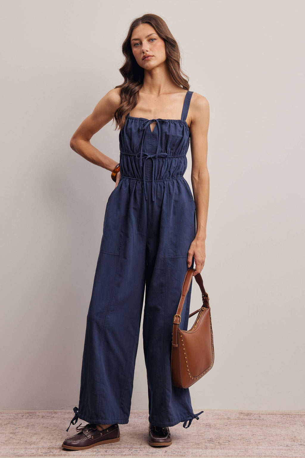 Tie-Front Wide Leg Jumpsuit FRP0005