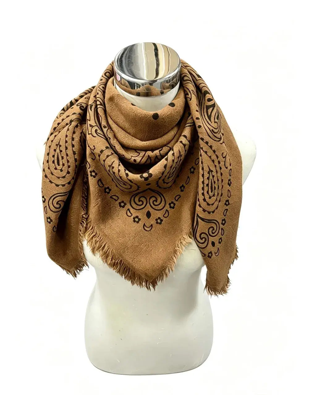 Square Paisley Wool Scarf