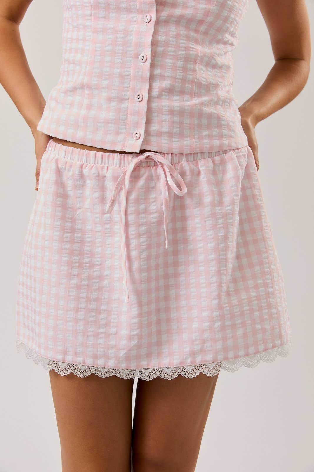 Marykate Gingham Lace Set