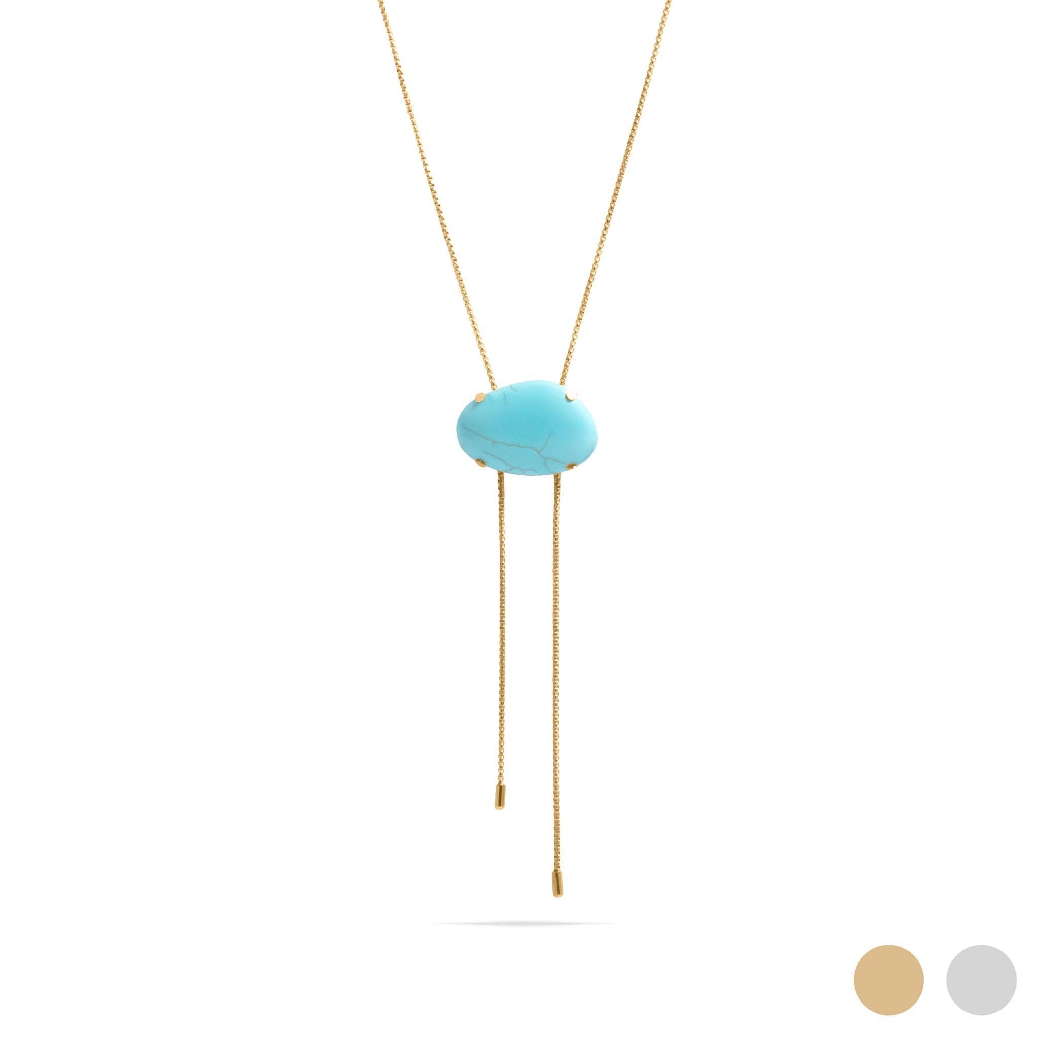 Turquoise Charm Boho Necklace