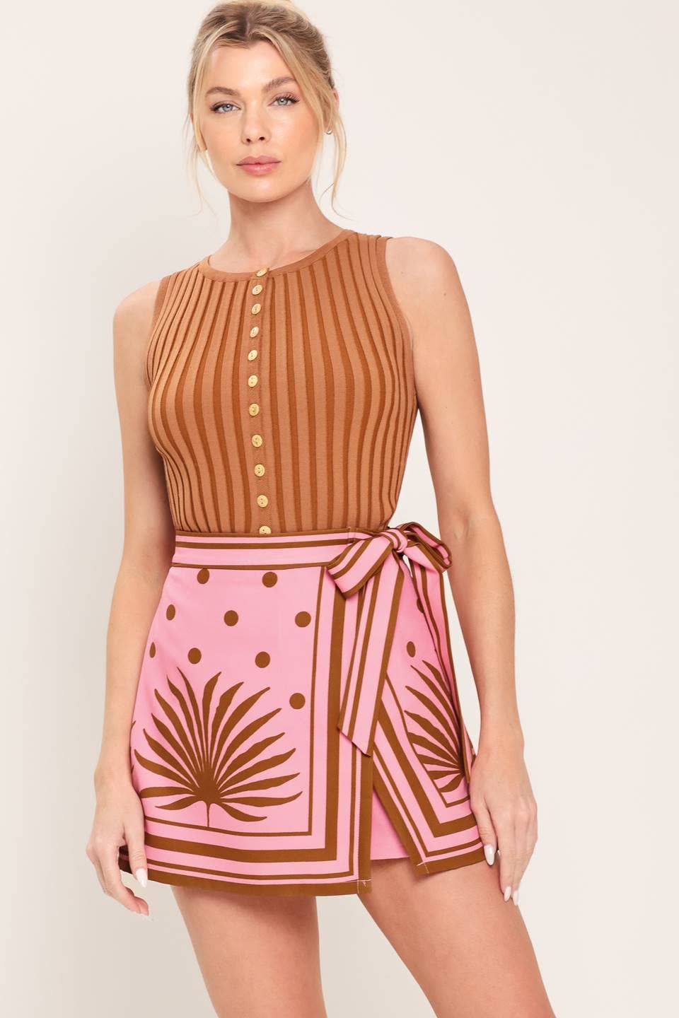 Flora print skort