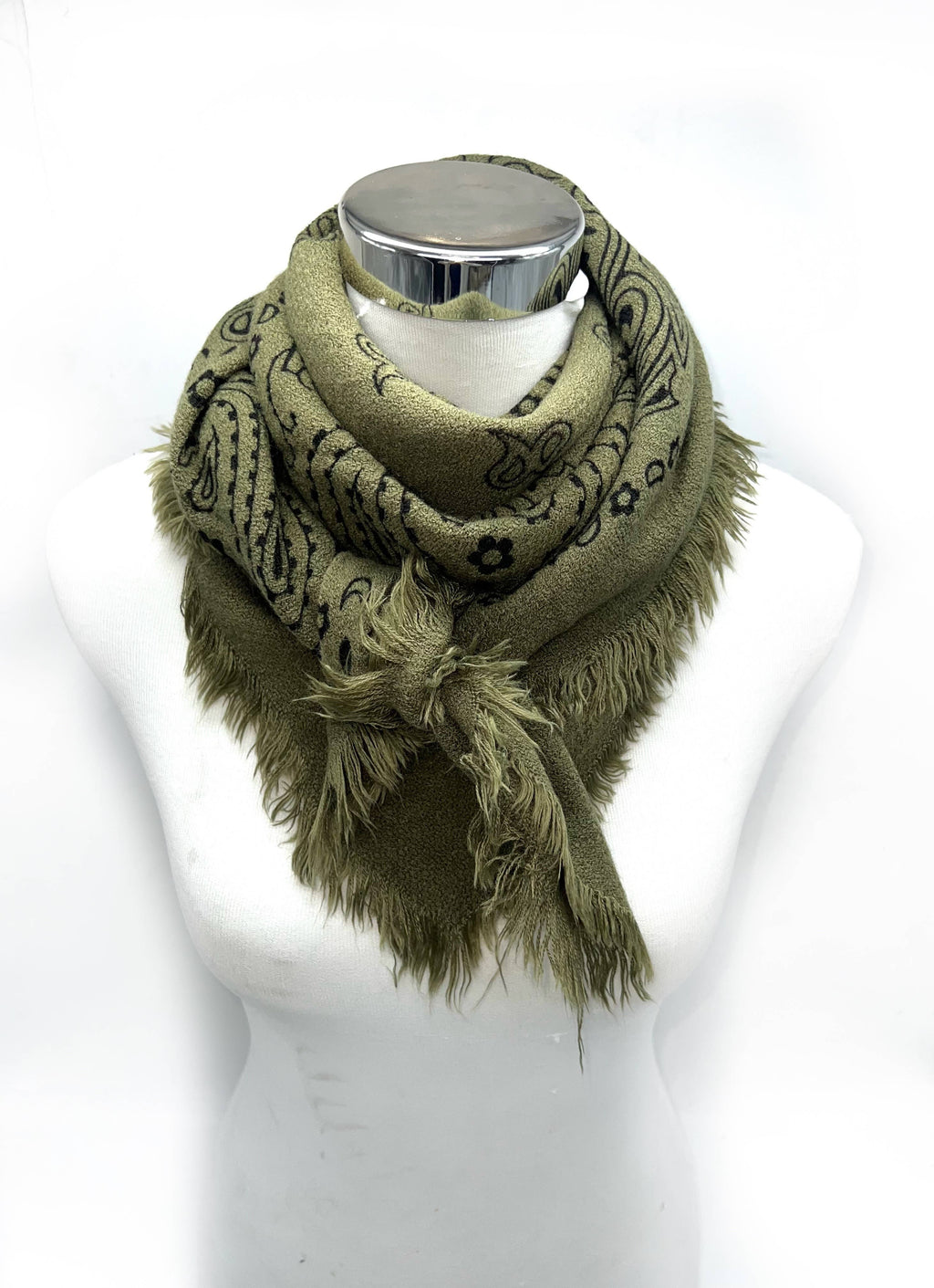 Square Paisley Wool Scarf