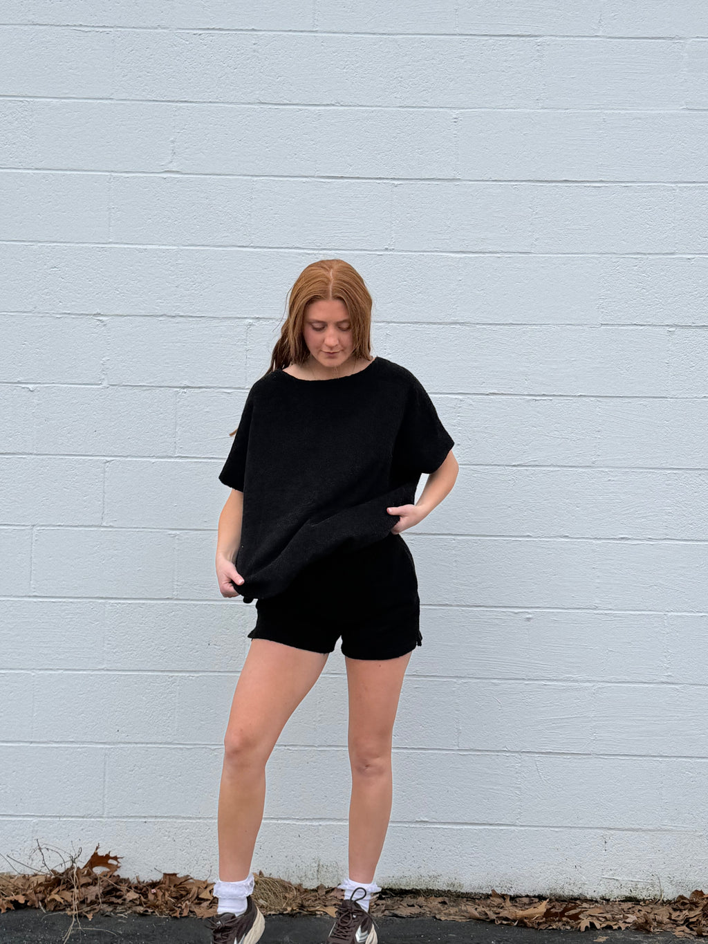 Towel side pocket short