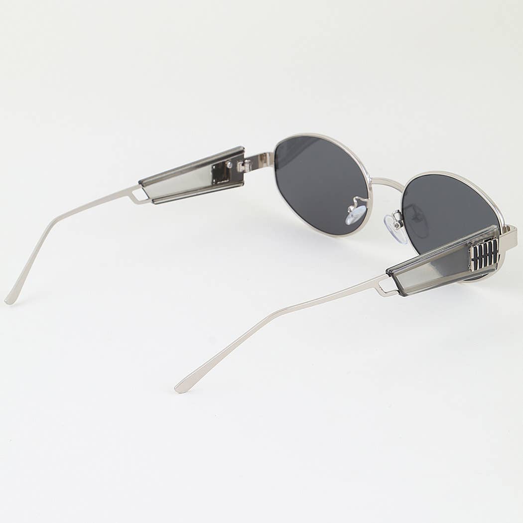 Tortoise Tile Round Frame Sunglasses