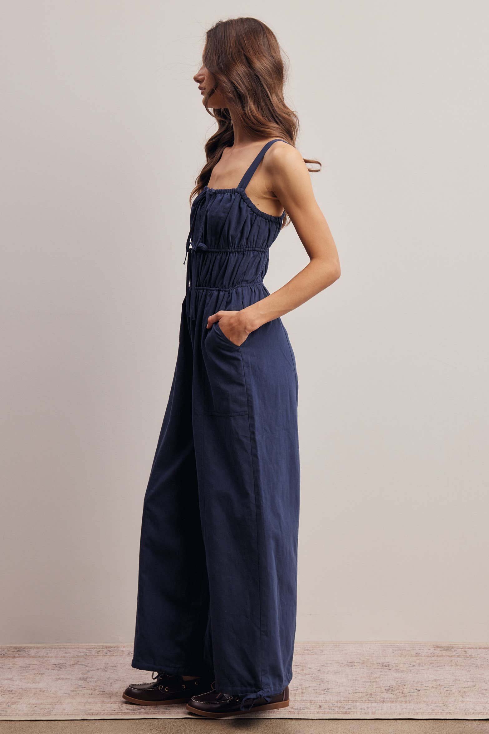 Tie-Front Wide Leg Jumpsuit FRP0005