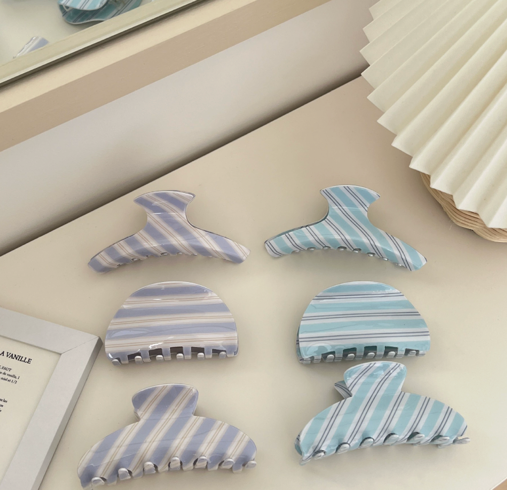 Summer Stripe Hair Clips