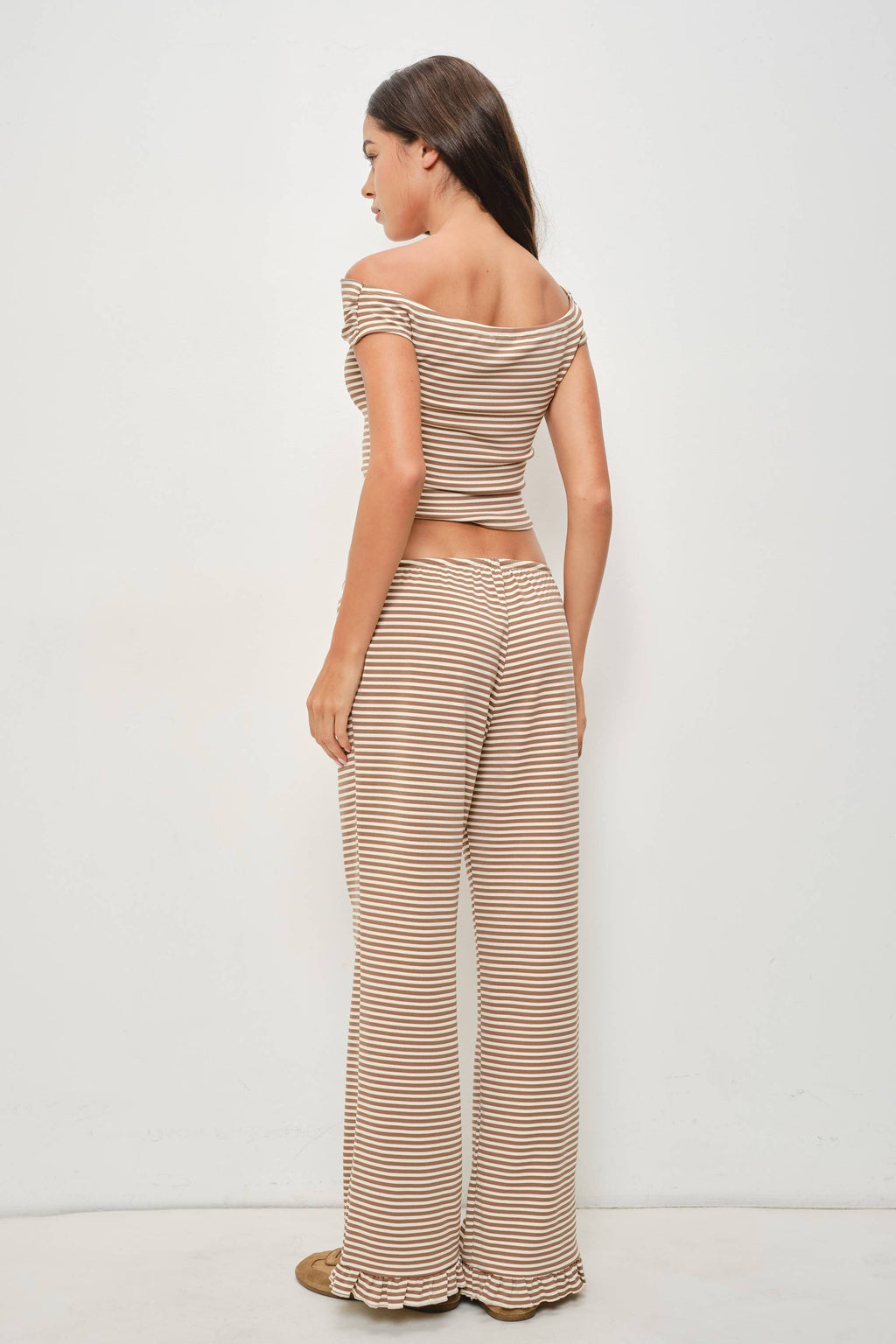 Devin Off Shoulder Striped Top