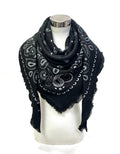 Large wool square bandana