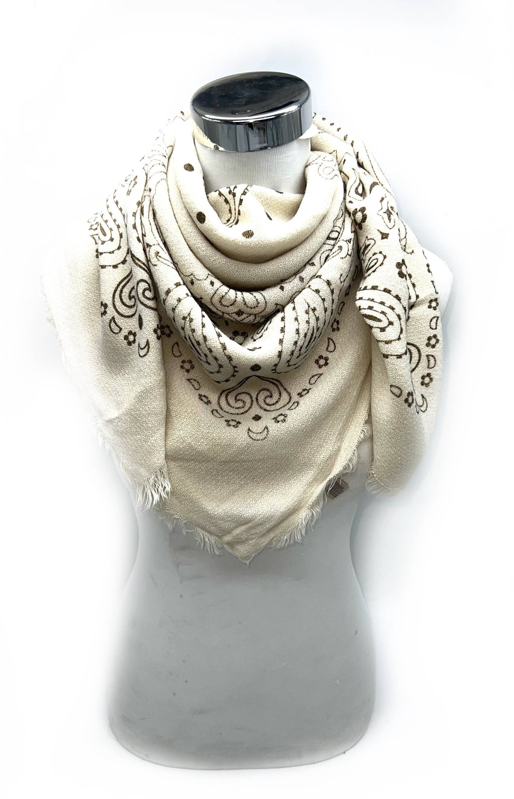 Square Paisley Wool Scarf