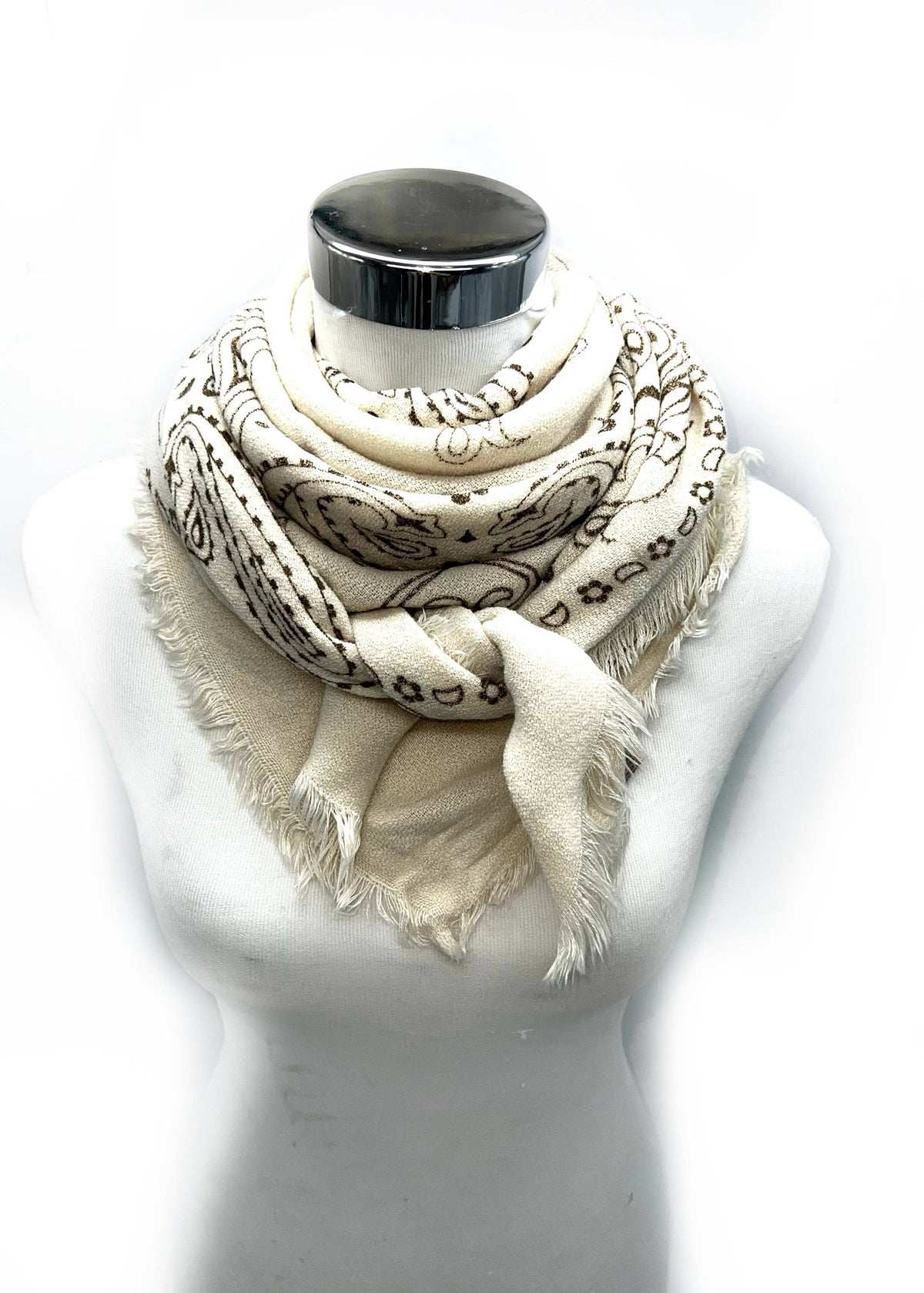 Square Paisley Wool Scarf