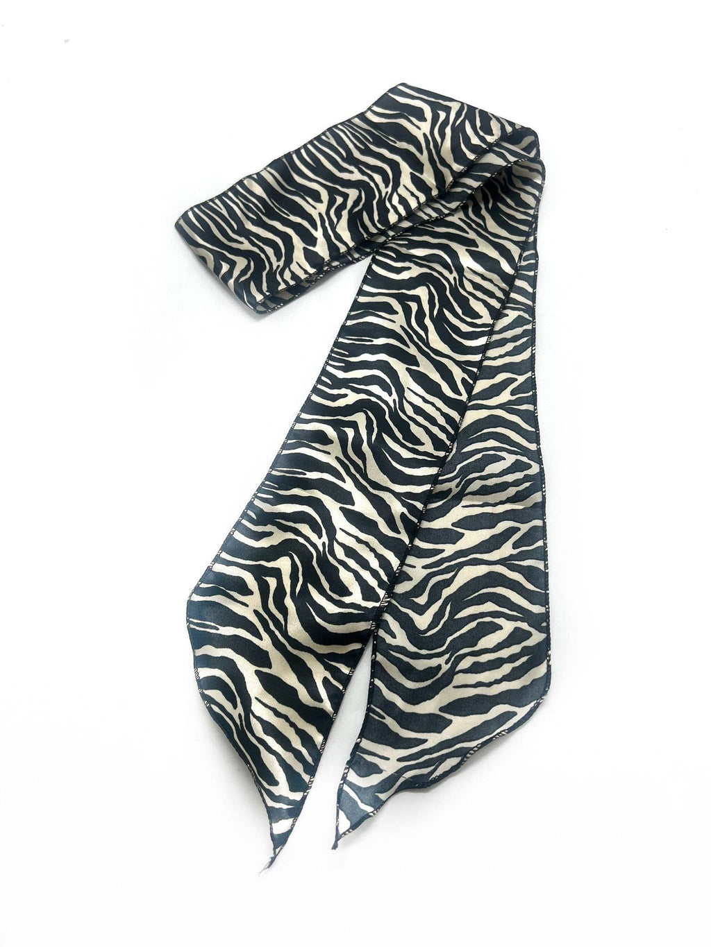 Zebra Silk Ribbon Scarf