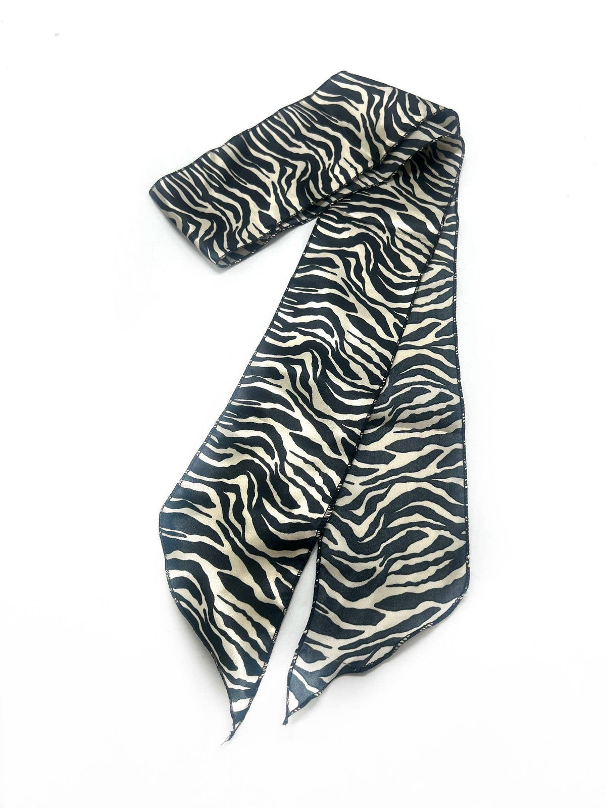 Zebra Silk Ribbon Scarf