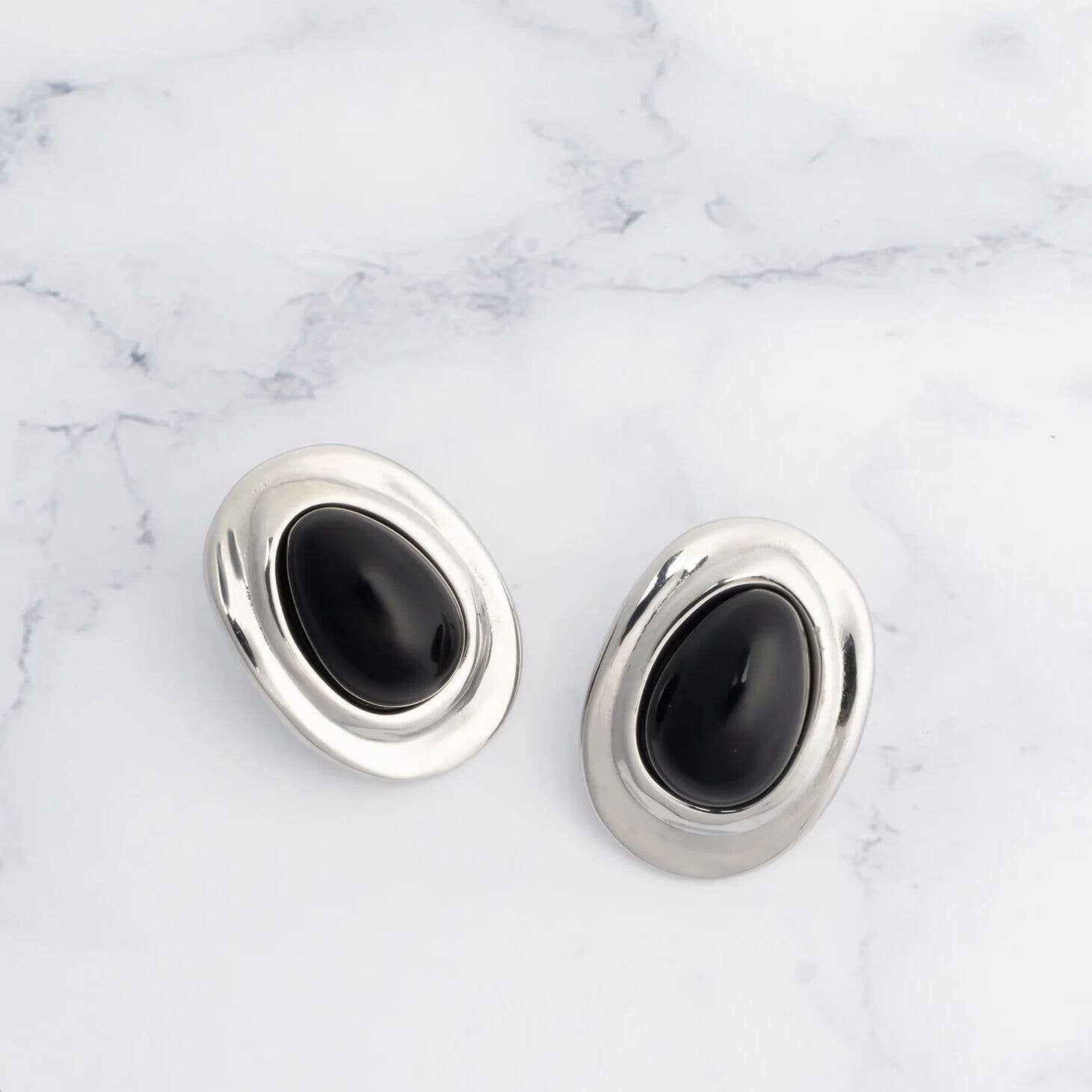 18K Gold PVD Statement Stud Earrings