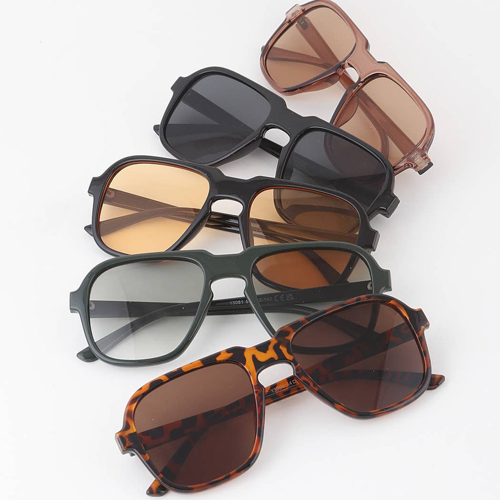 Minimal Tinted Square Sunglasses