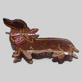 MARBLED ACRYLIC DACHSHUND BANDANA DOG HAIR CLIP