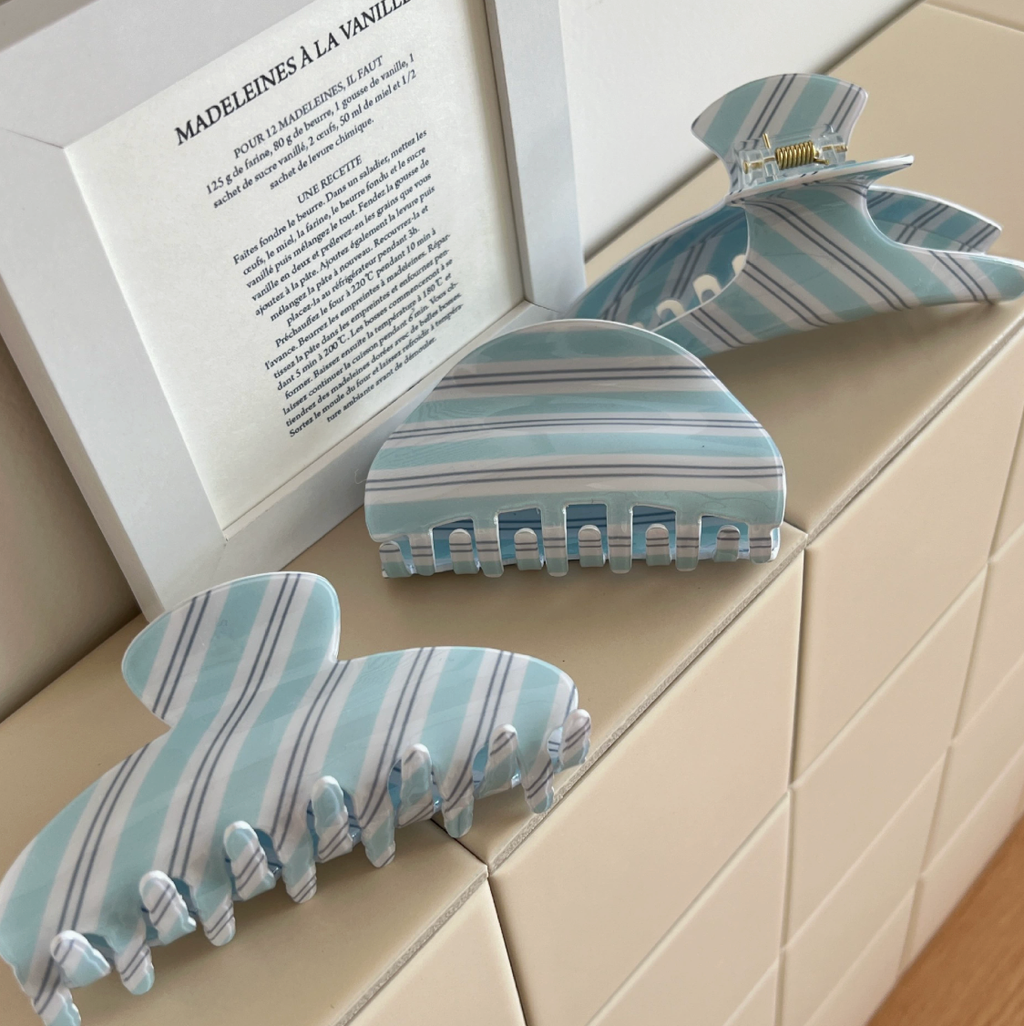 Summer Stripe Hair Clips