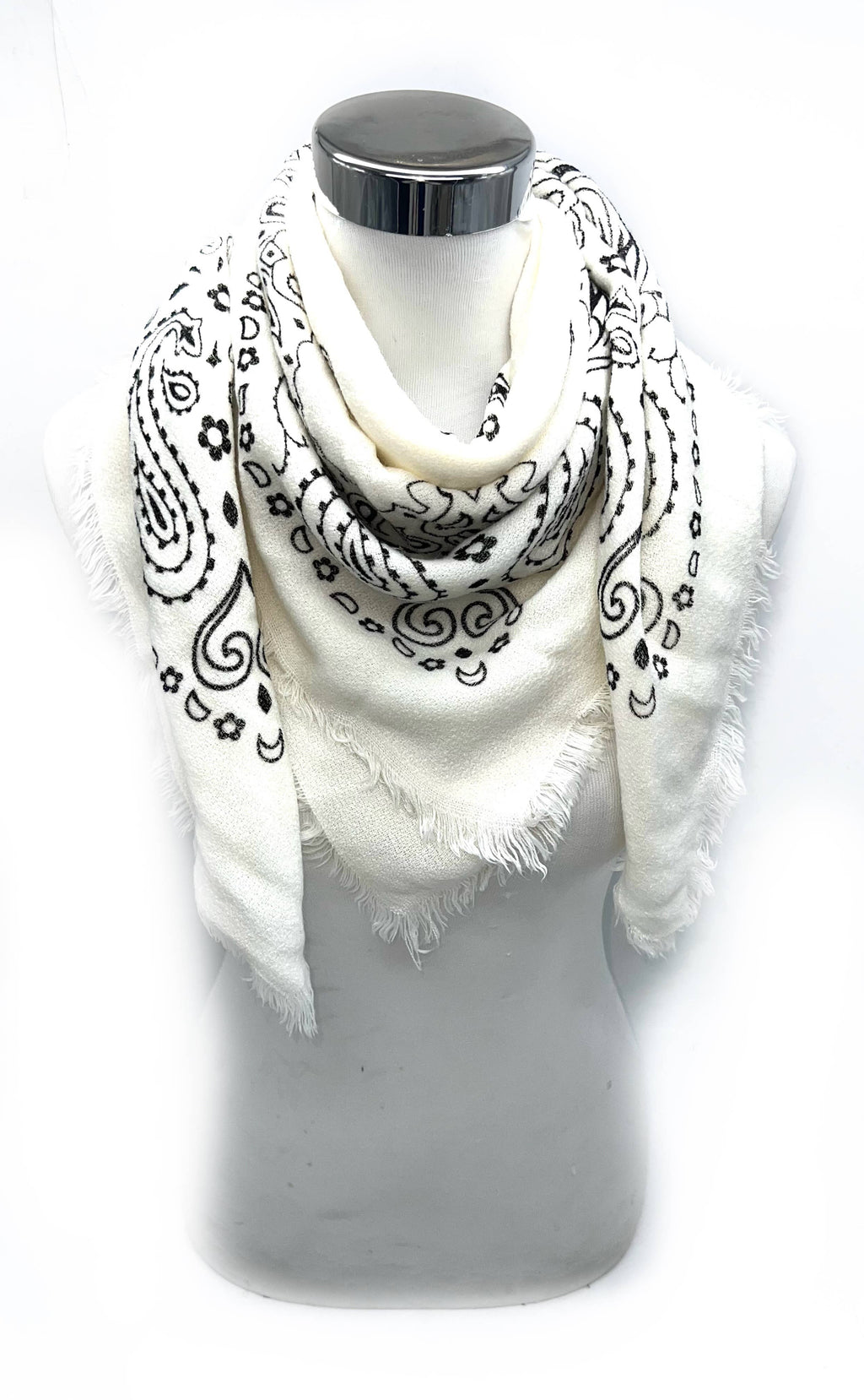 Square Paisley Wool Scarf