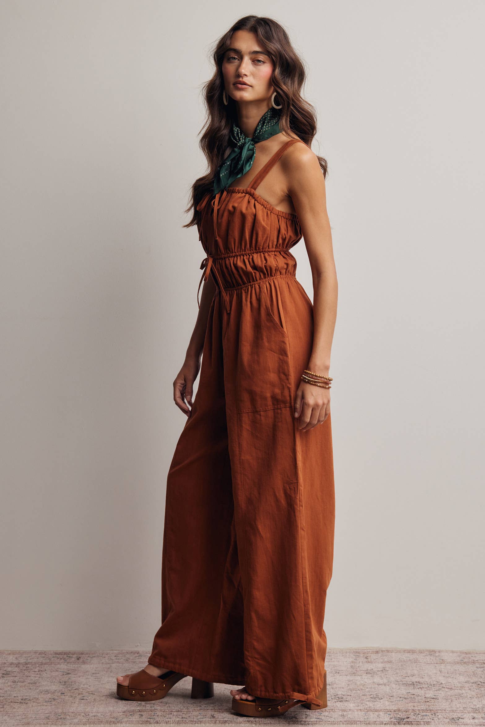 Tie-Front Wide Leg Jumpsuit FRP0005