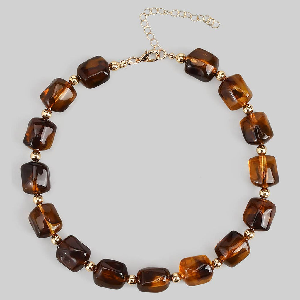 LUXURIOUS RESIN ACRYLIC LINK NECKLACE