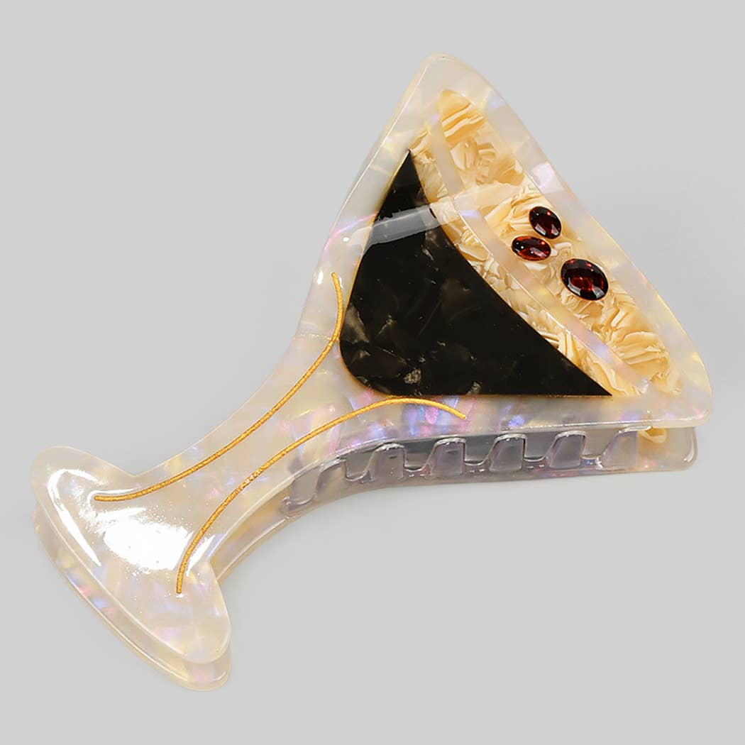 ESPRESSO MARTINI MARBLED HAIR CLIP